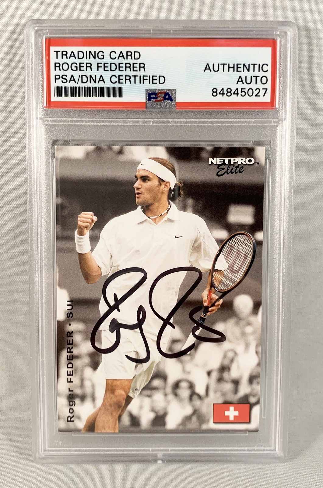 Roger Federer Signed Trading Card PSA/DNA Netpro Elite #S2 COA
