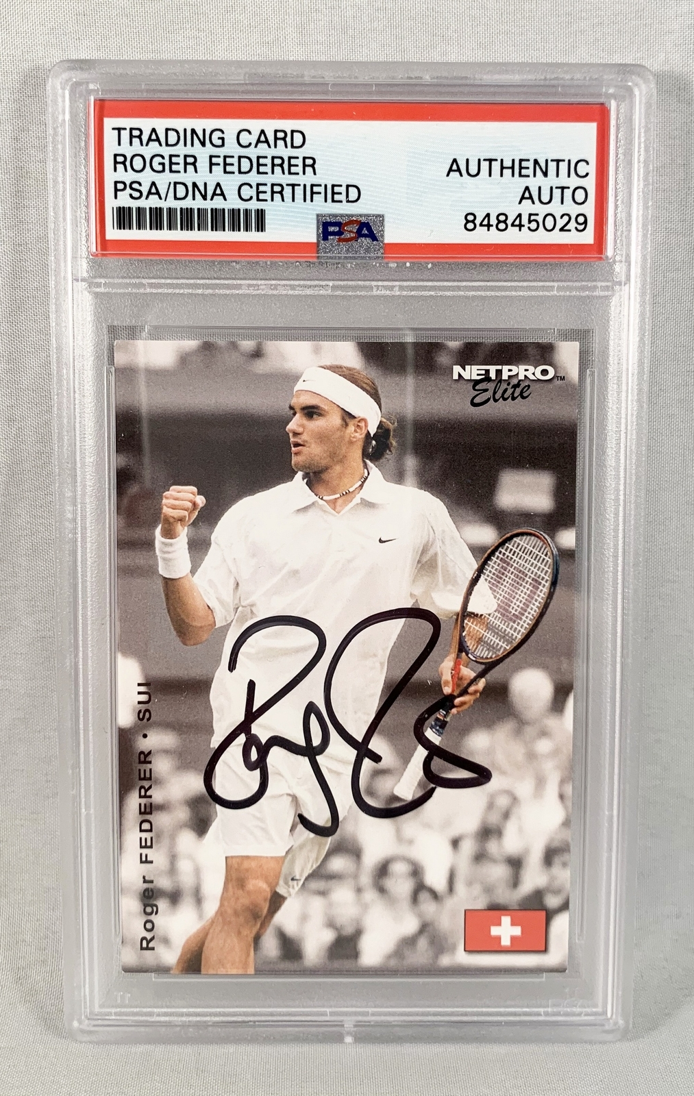 Roger Federer Signed Trading Card PSA/DNA Netpro Elite #S2 COA
