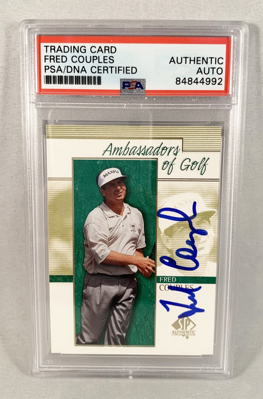 Fred Couples Signed Trading Card PSA/DNA 3 COA
