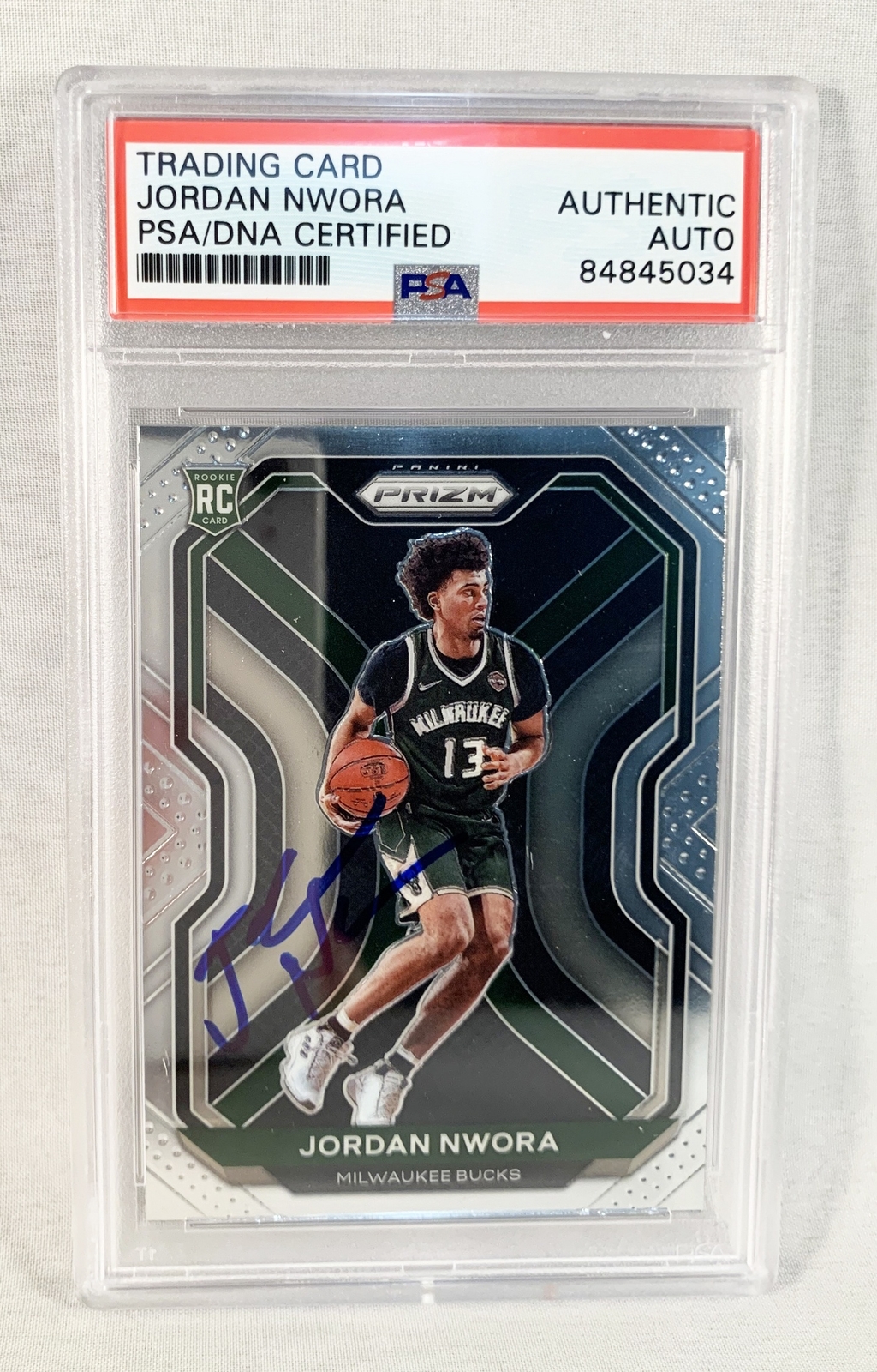 Jordan Nwora Signed Rookie Card 2020 Panini Prizm #273 PSA/DNA COA
