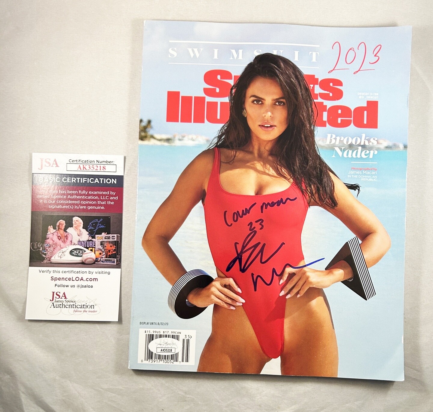 Brooks Nader Signed 2023 Sports Illustrated Swimsuit Magazine SI JSA 3 COA
