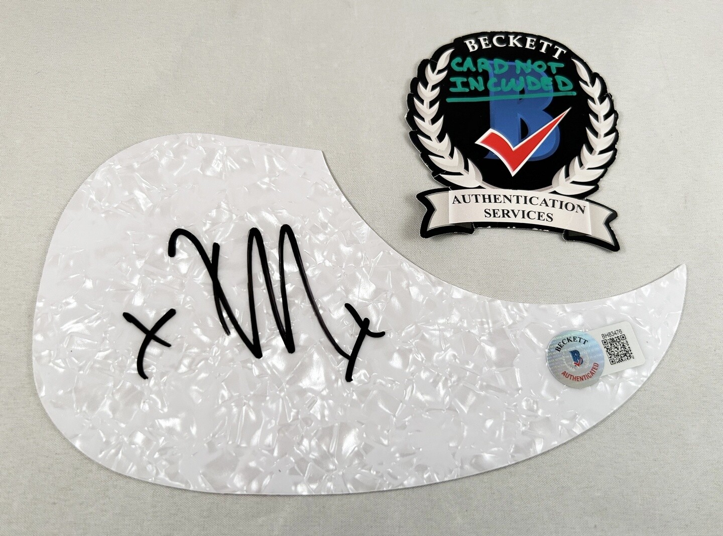 Tim McIlrath Signed Acoustic Pickguard Rise Against Beckett BAS COA

