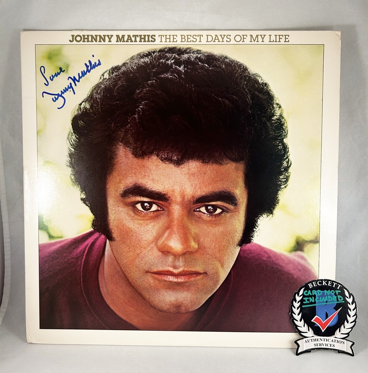 Johnny Mathis Signed Vinyl LP Album Beckett BAS 3 COA
