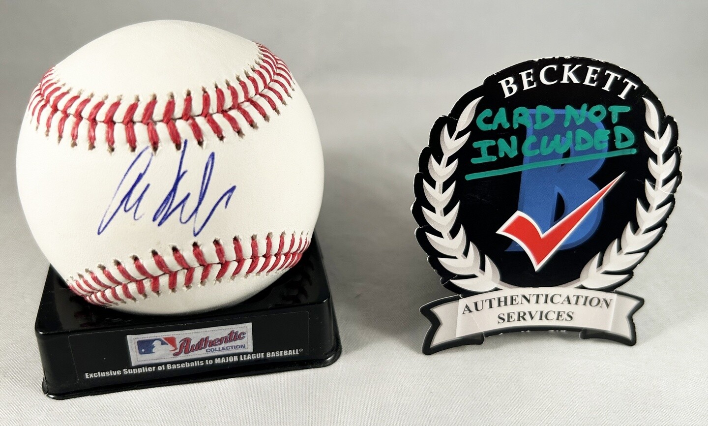 Carlos Delgado Signed Authentic MLB Baseball New York Mets Beckett BAS COA
