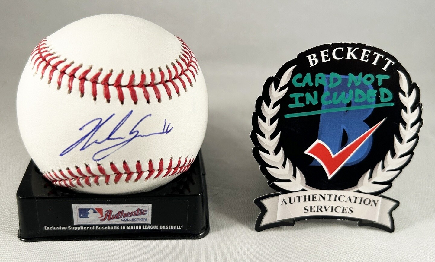 Nolan Gorman Signed Authentic MLB Baseball St. Louis Cardinals Beckett BAS COA
