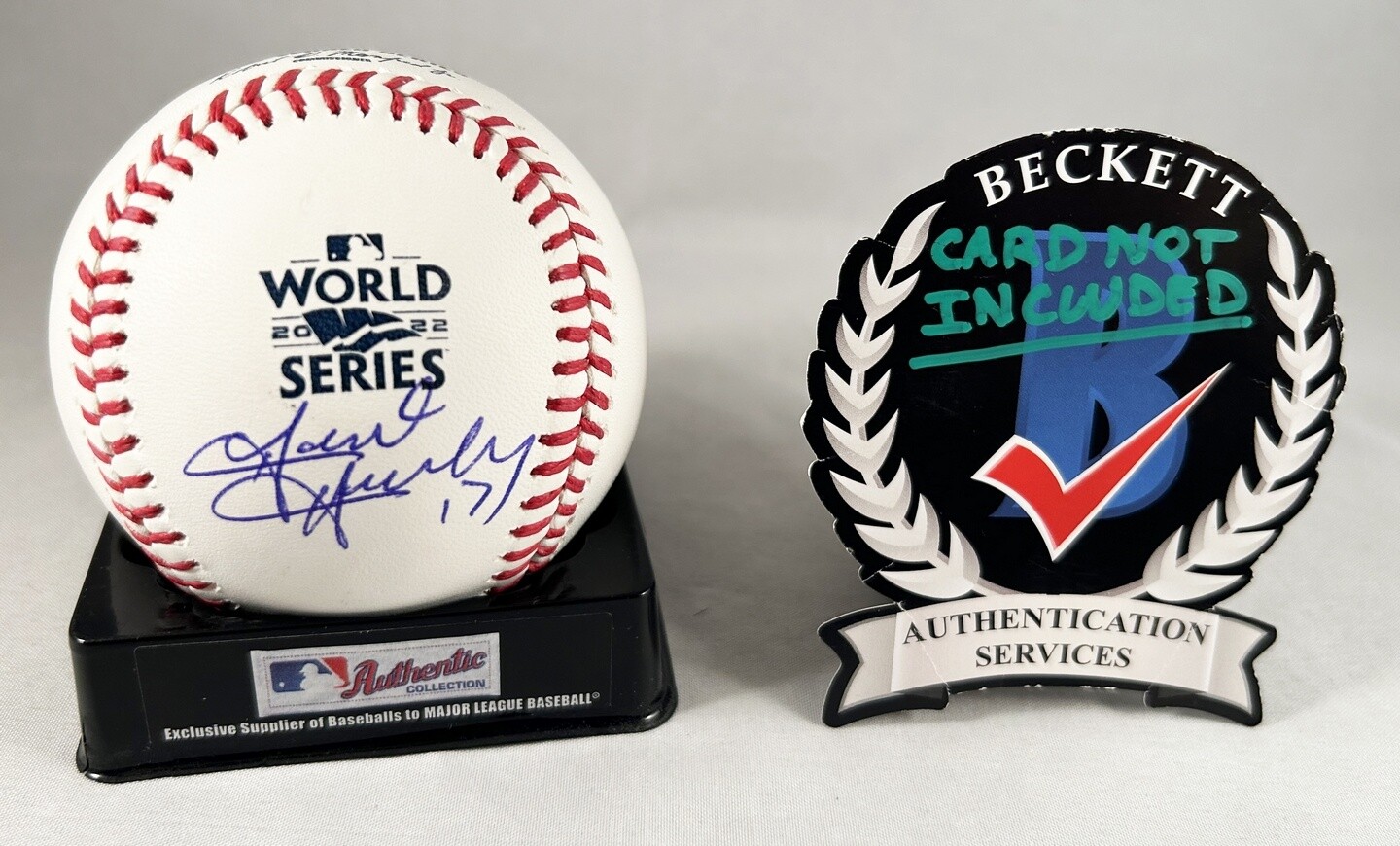 David Hensley Signed 2022 World Series Baseball Houston Astros Beckett BAS COA

