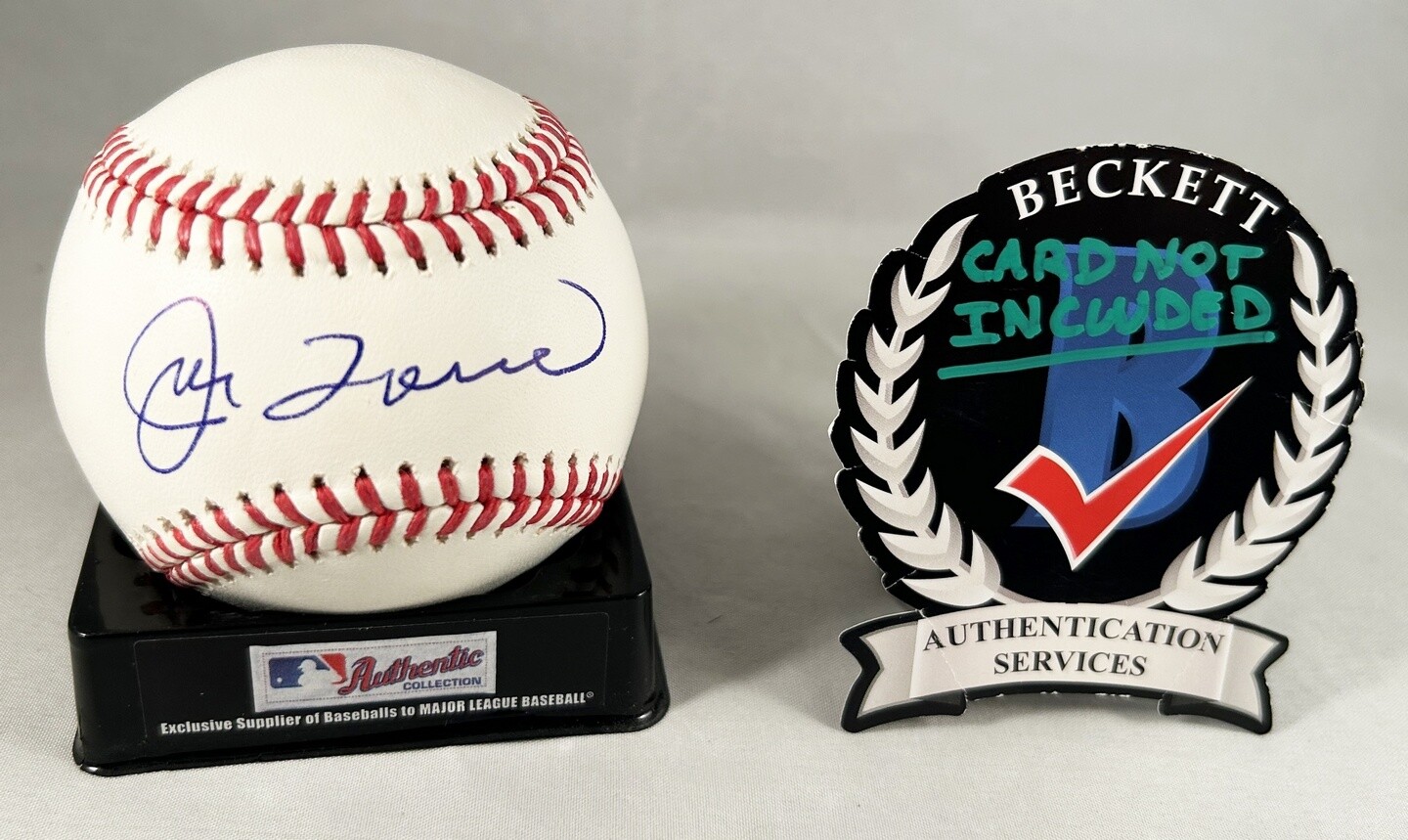 Joe Torre Signed Authentic MLB Baseball New York Yankees Beckett BAS COA
