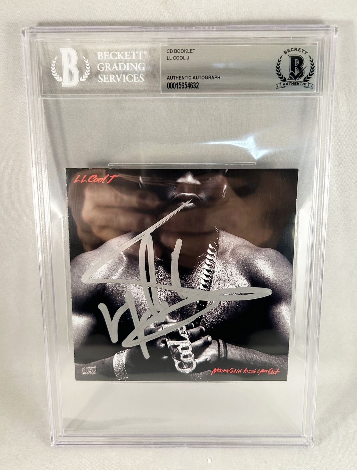 LL Cool J Signed CD Cover Mama Said Knock You Out Beckett BAS COA
