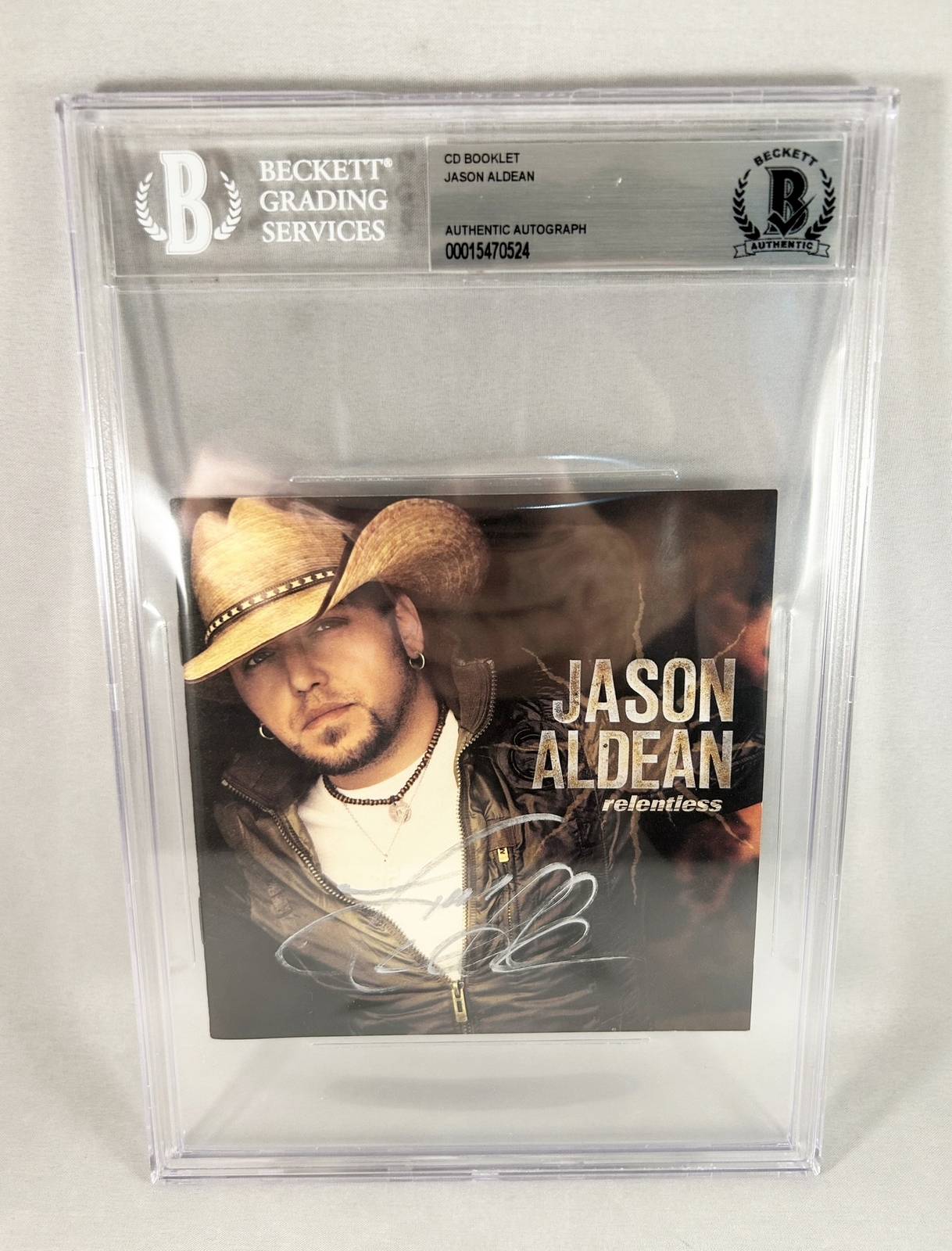 Jason Aldean Signed CD Cover Beckett BAS COA
