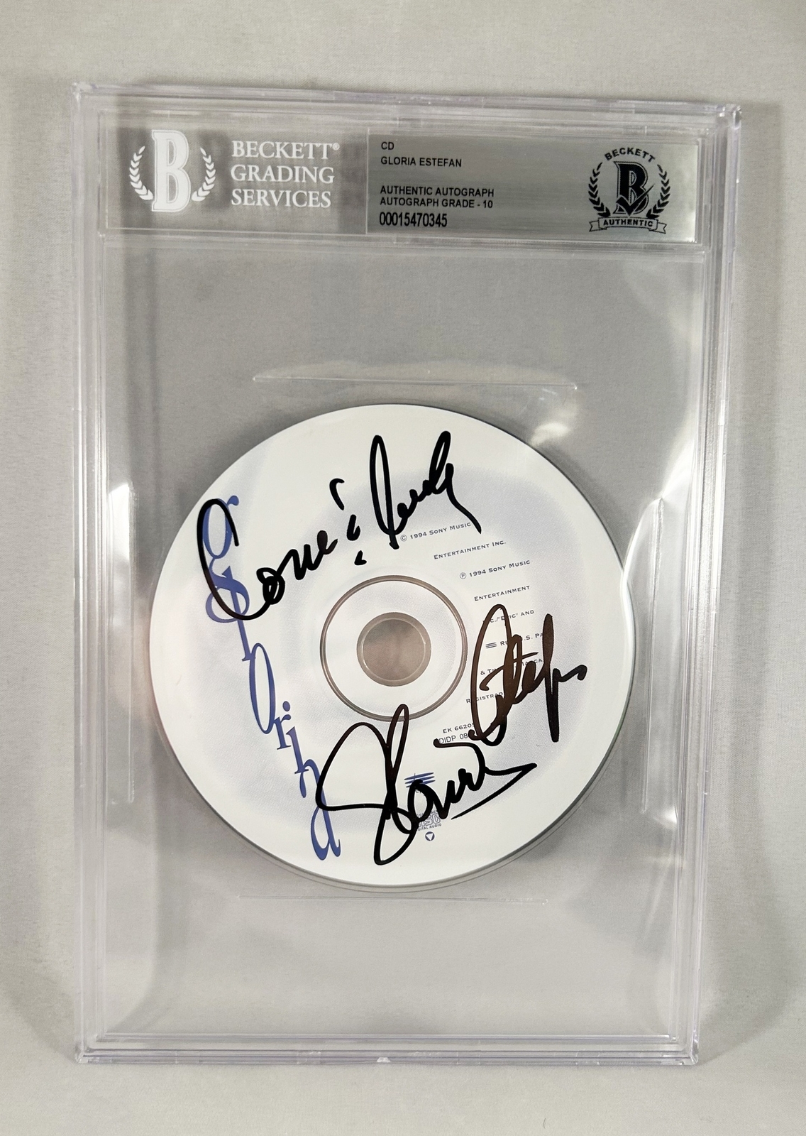 Gloria Estefan Signed CD Beckett BAS COA
