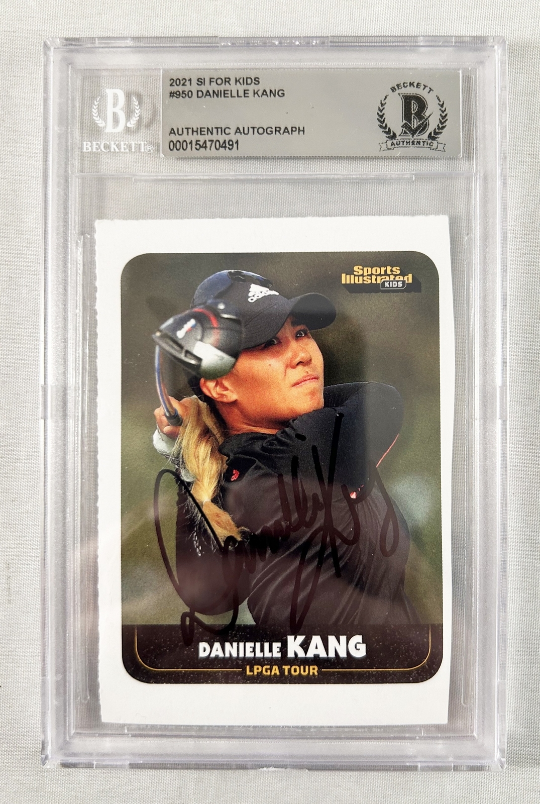 Danielle Kang Signed Rookie Card Sports Illustrated Kids Beckett BAS COA

