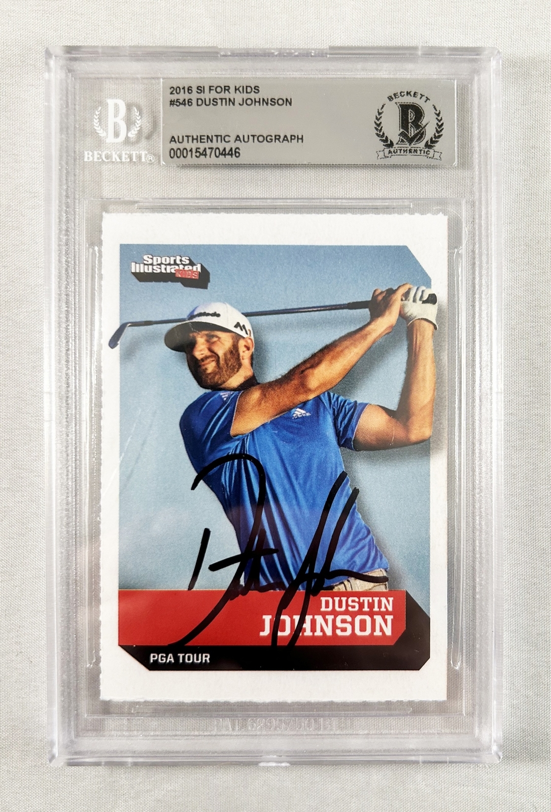 Dustin Johnson Signed Rookie Card Sports Illustrated Kids Beckett BAS COA
