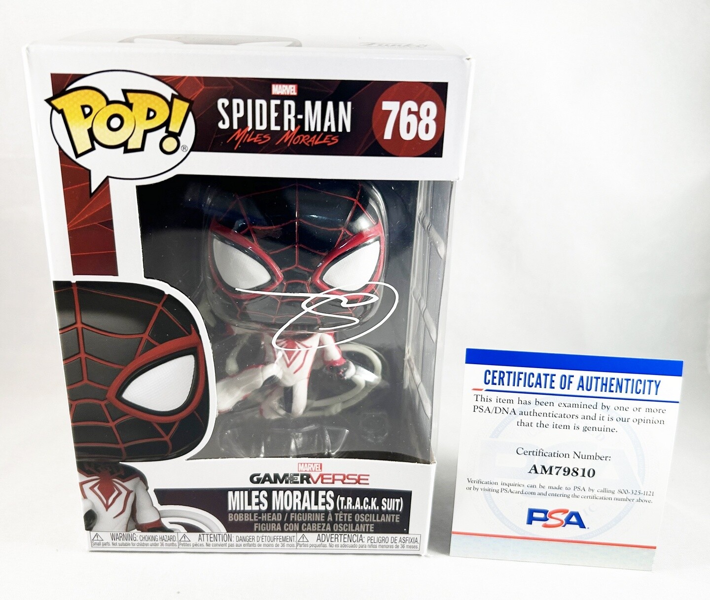 Shameik Moore Signed Funko Pop Miles Morales Spider-Man 768 PSA/DNA COA
