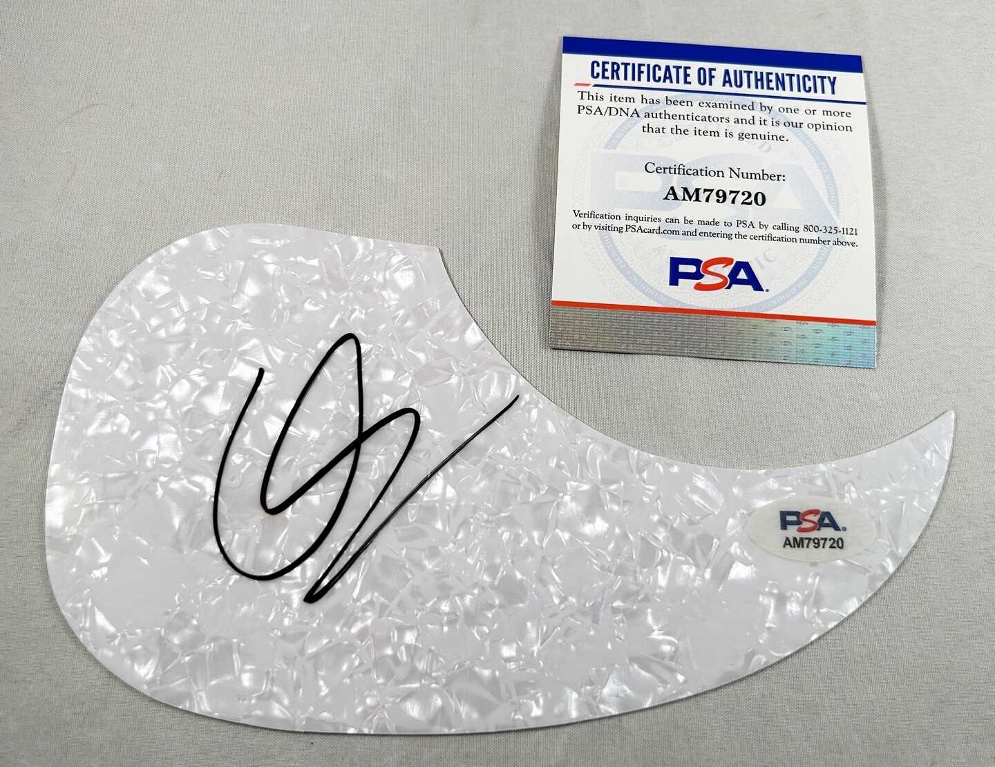 Ozuna Autographed Acoustic PickGuard PSA/DNA 2 COA

