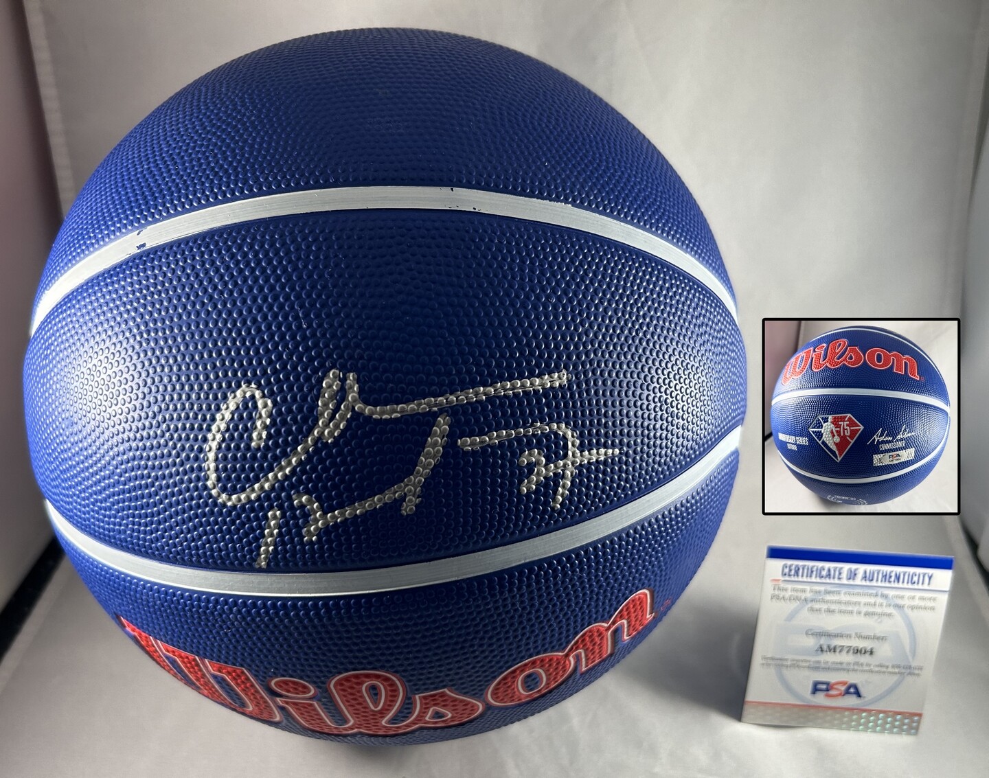 Charles Barkley Signed Basketball 75th Anniversary Phoenix Suns PSA/DNA 1 COA
