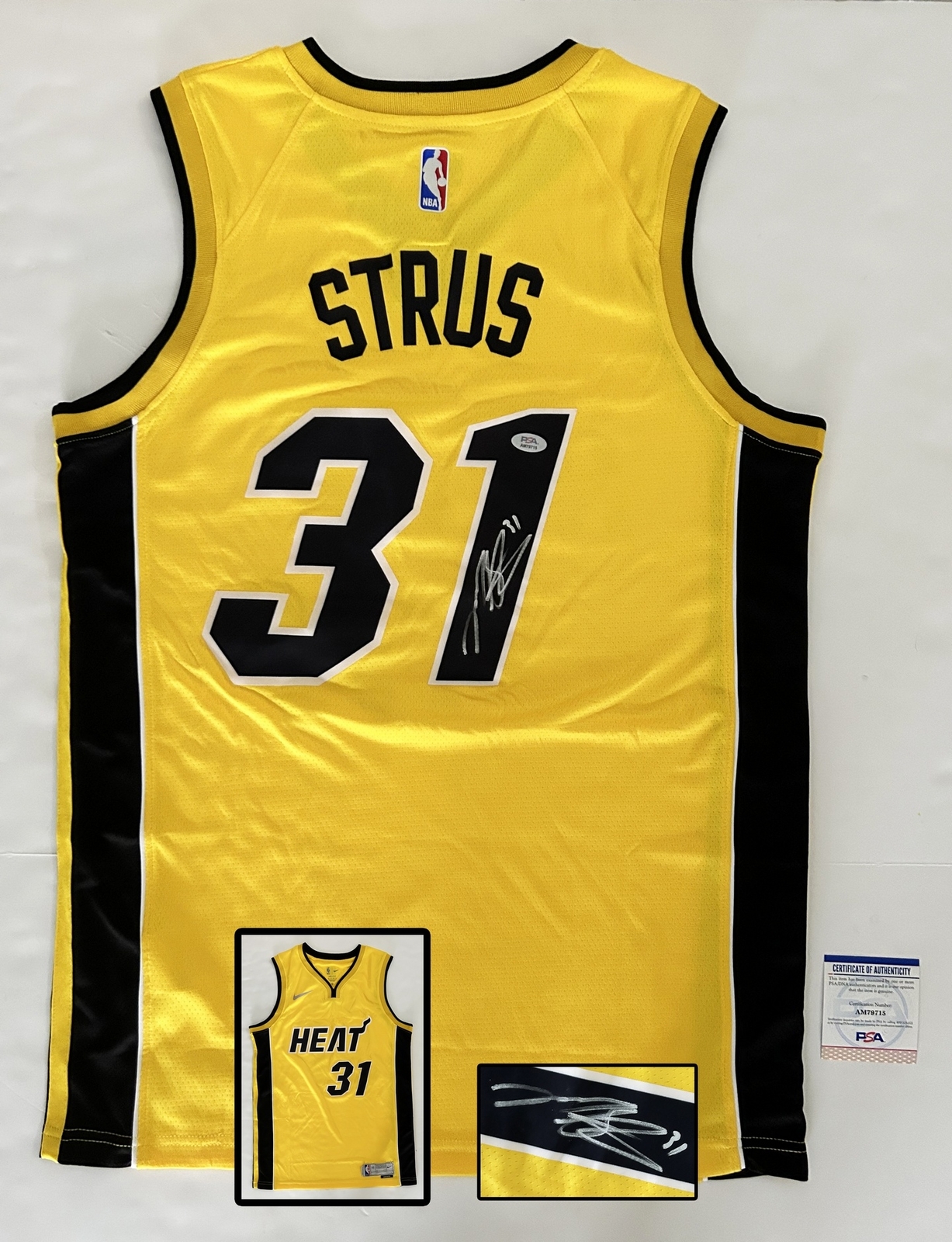 Max Strus Signed Jersey Miami Heat PSA/DNA COA
