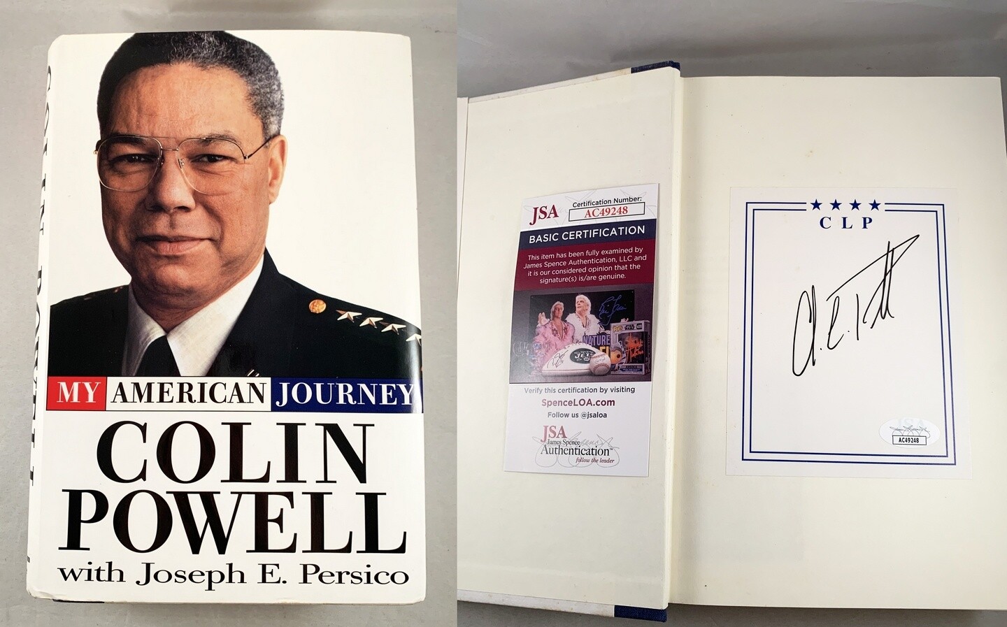 Colin Powell Signed Book JSA 1st African American Secretary of State COA
