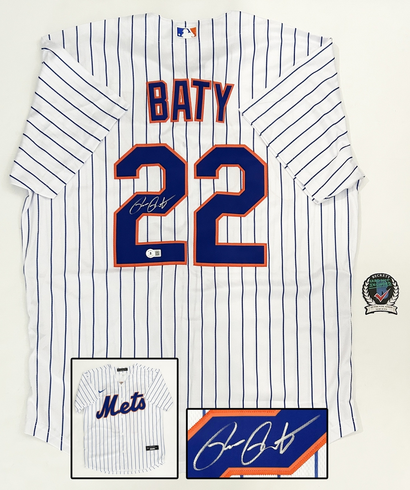 Brett Baty Signed Jersey New York Mets Beckett BAS COA
