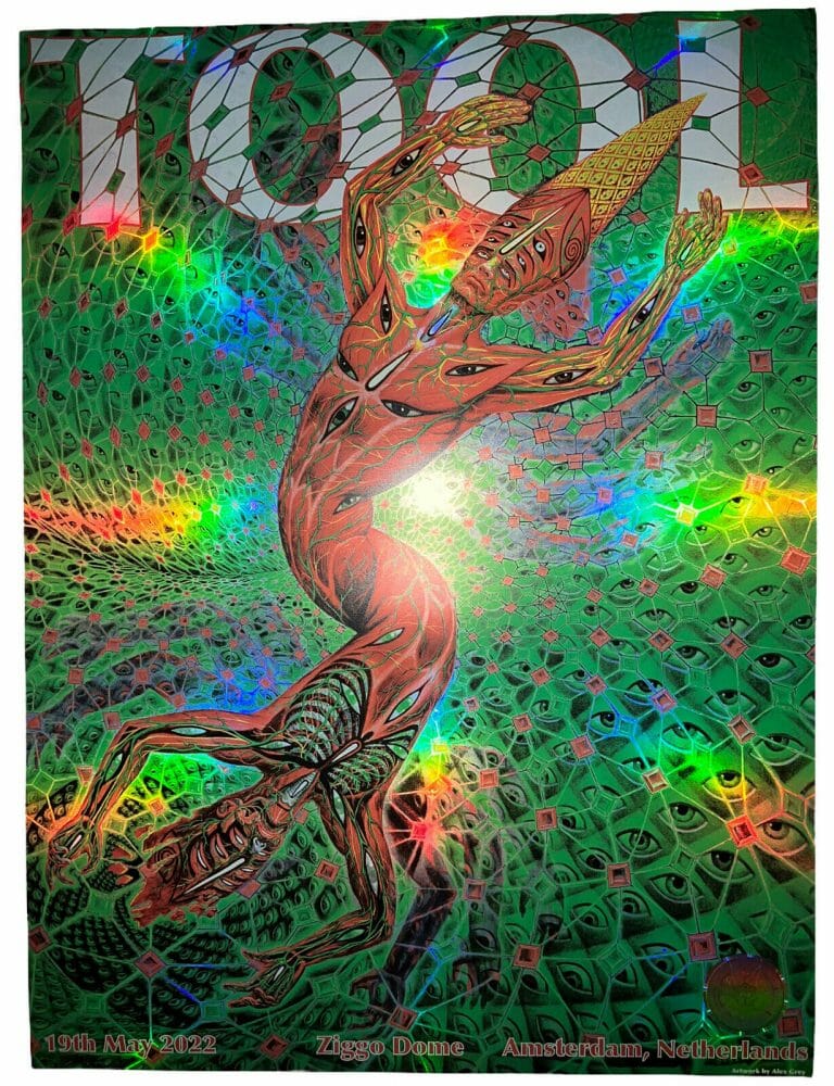 2022 TOOL AMSTERDAM NETHERLANDS POSTER CONCERT TOUR 5/19/22 ALEX GREY /500
 COLLECTIBLE MEMORABILIA