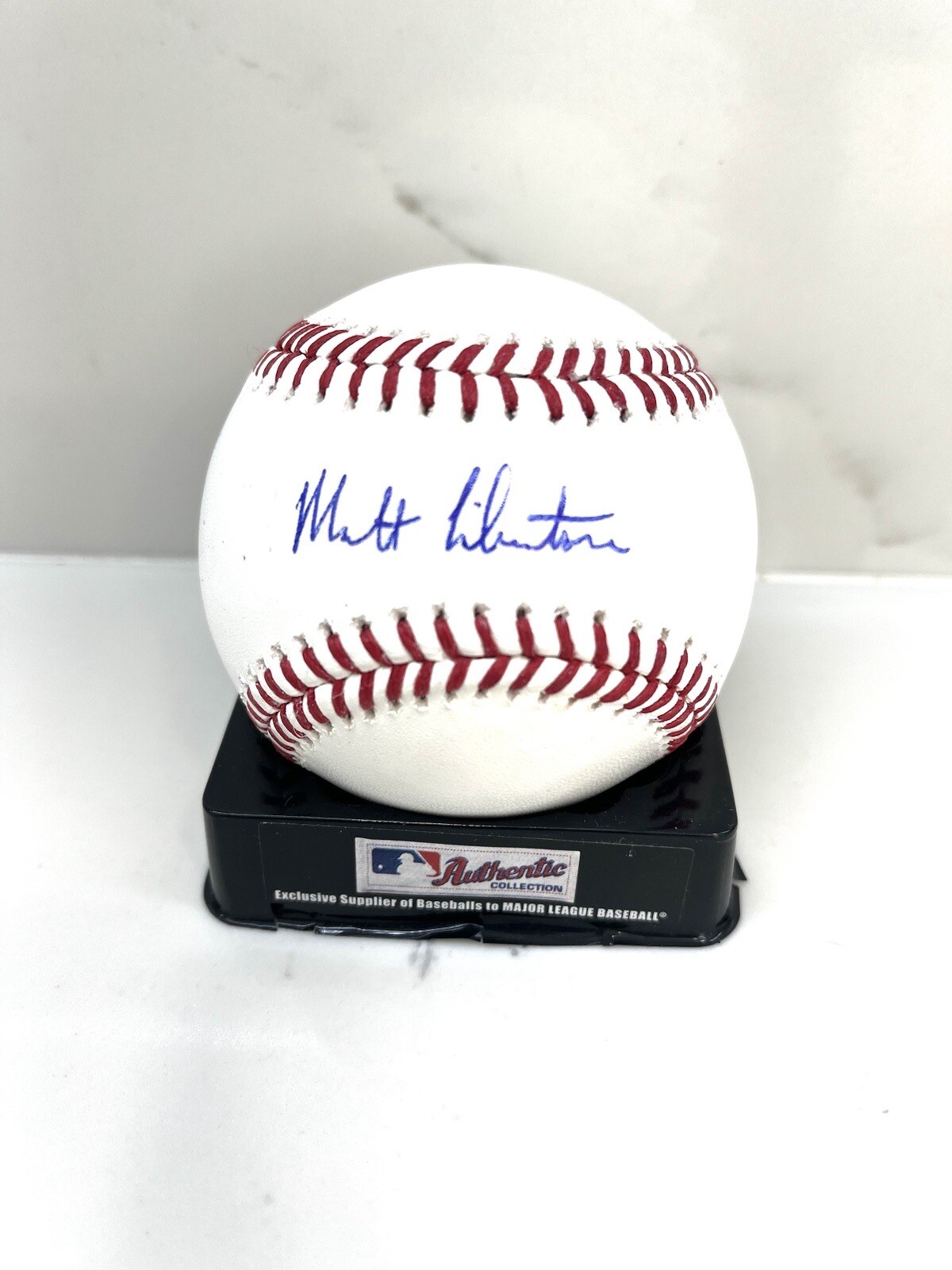 Matt Matthew Liberator Hand Signed OML Baseball St Louis Cardinals Beckett BAS 1
