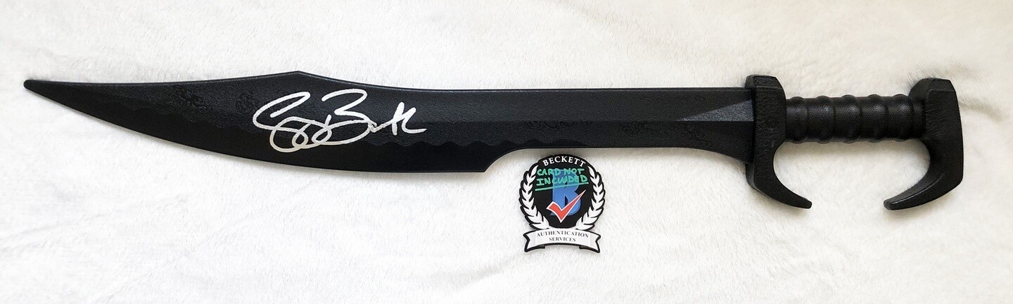 Gerard Butler Signed Spartan Sword 300 King Leonidas Beckett BAS COA
