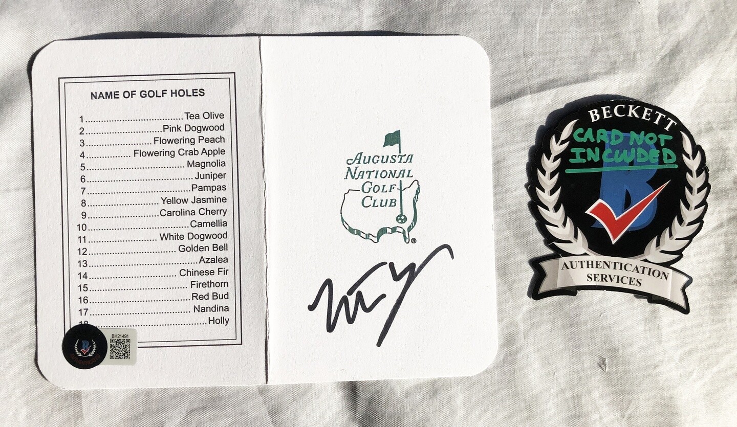 Will Zalatoris Signed Masters Scorecard Beckett BAS 1 COA
