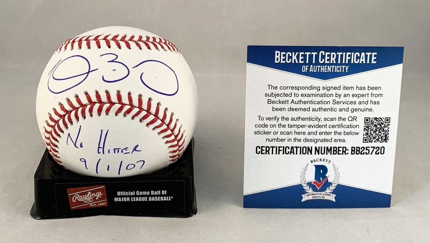 Clay Buchholz Signed Authentic MLB Baseball Beckett BAS 1 COA
