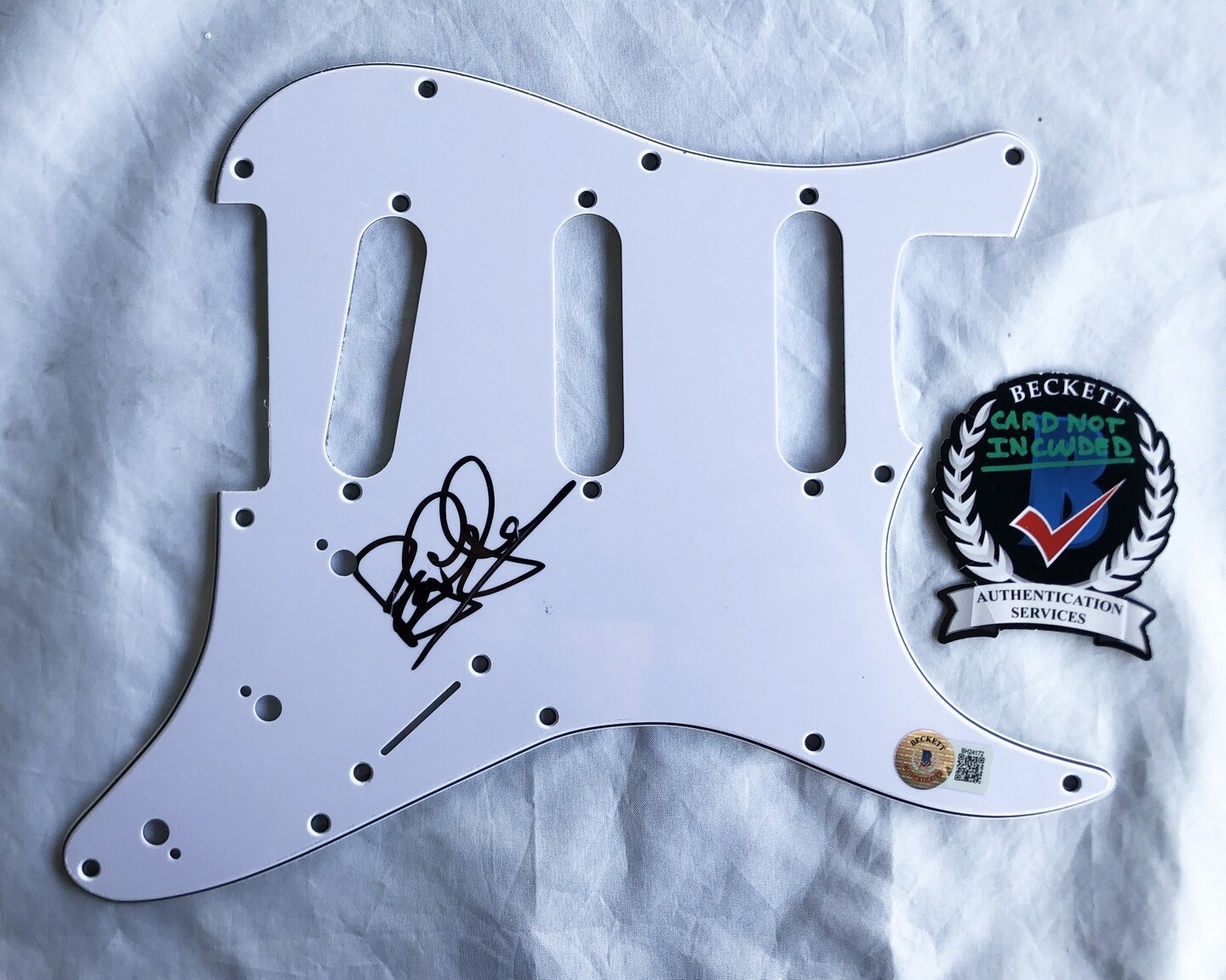 Roger Glover Signed Electric Pickguard Deep Purple Beckett BAS 1 COA
