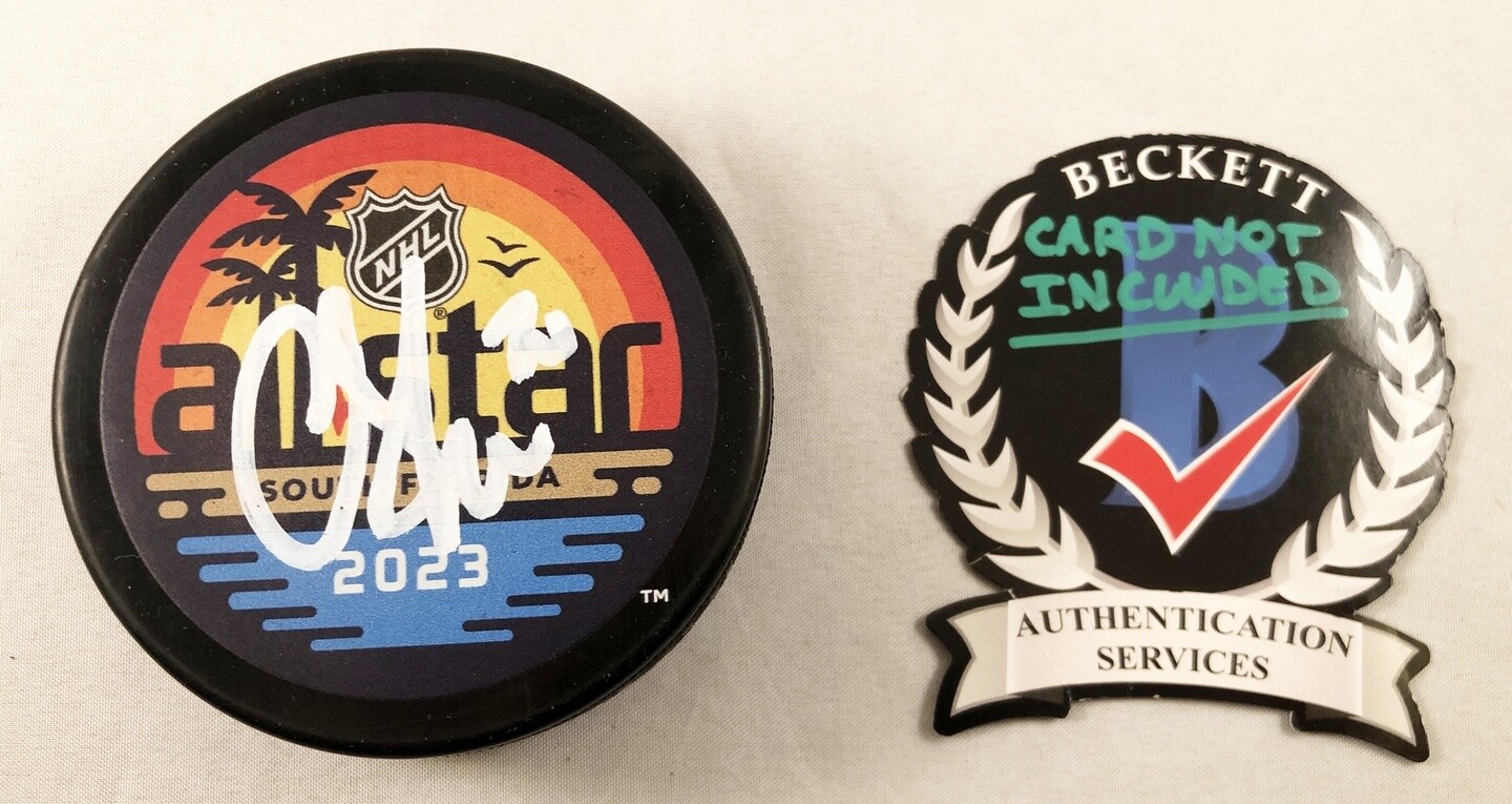 Chandler Stephenson Signed 2023 All Star Hockey Puck Las Vegas Knights Becket...
