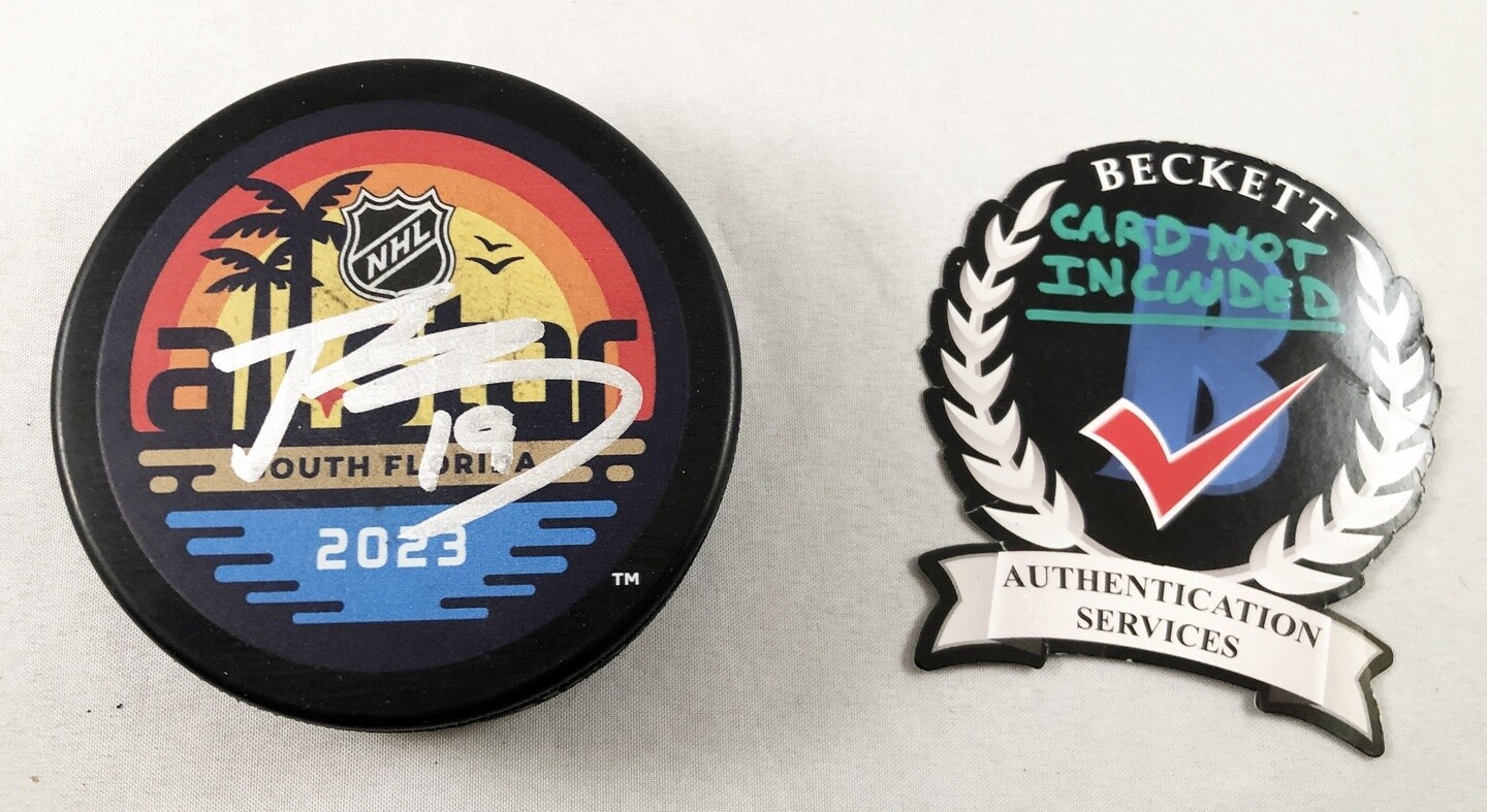 Troy Terry Signed 2023 All Star Hockey Puck Anaheim Ducks Beckett BAS 1 COA
