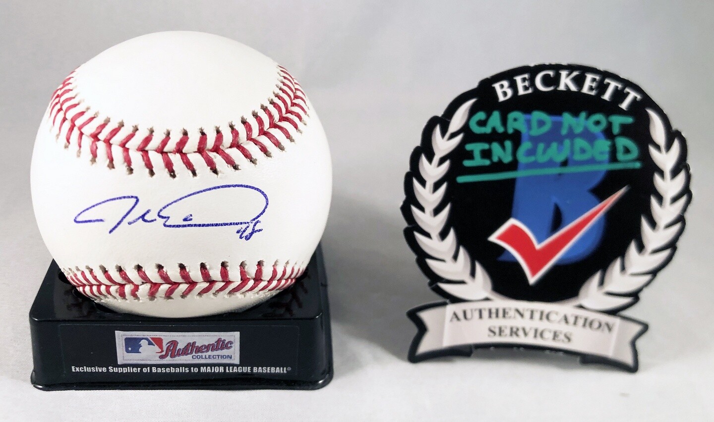 Jacob deGrom Signed Authentic MLB Baseball Texas Rangers Beckett BAS 1 COA
