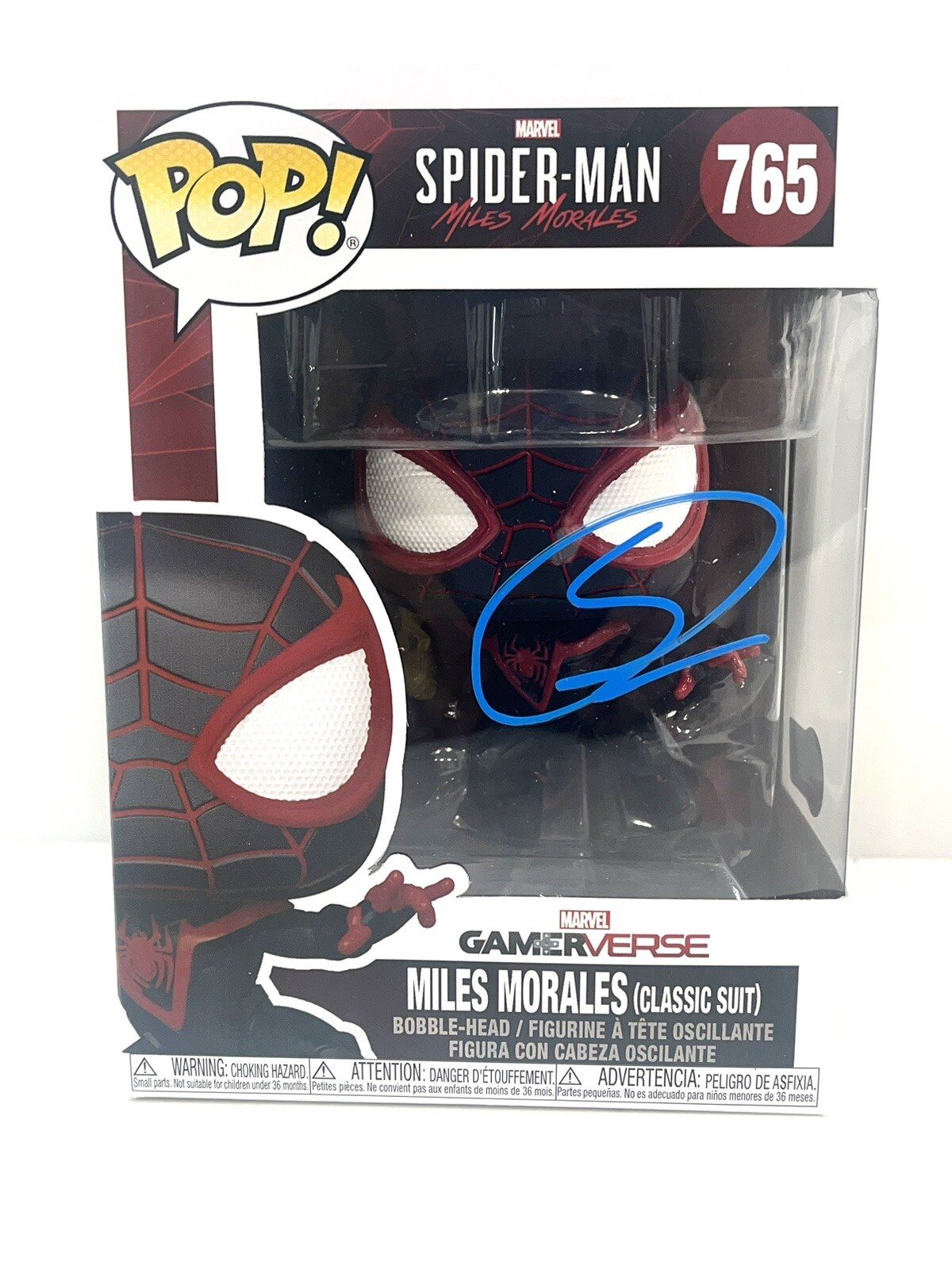 Shameik Moore Signed Spider-Man Miles Morales Funko Pop Beckett Cert BAS #765
