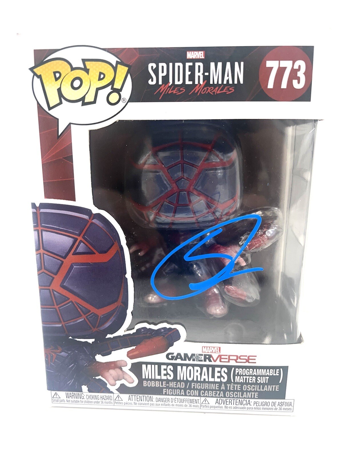 Shameik Moore Signed Spider-Man Miles Morales Funko Pop Beckett Cert BAS #773

