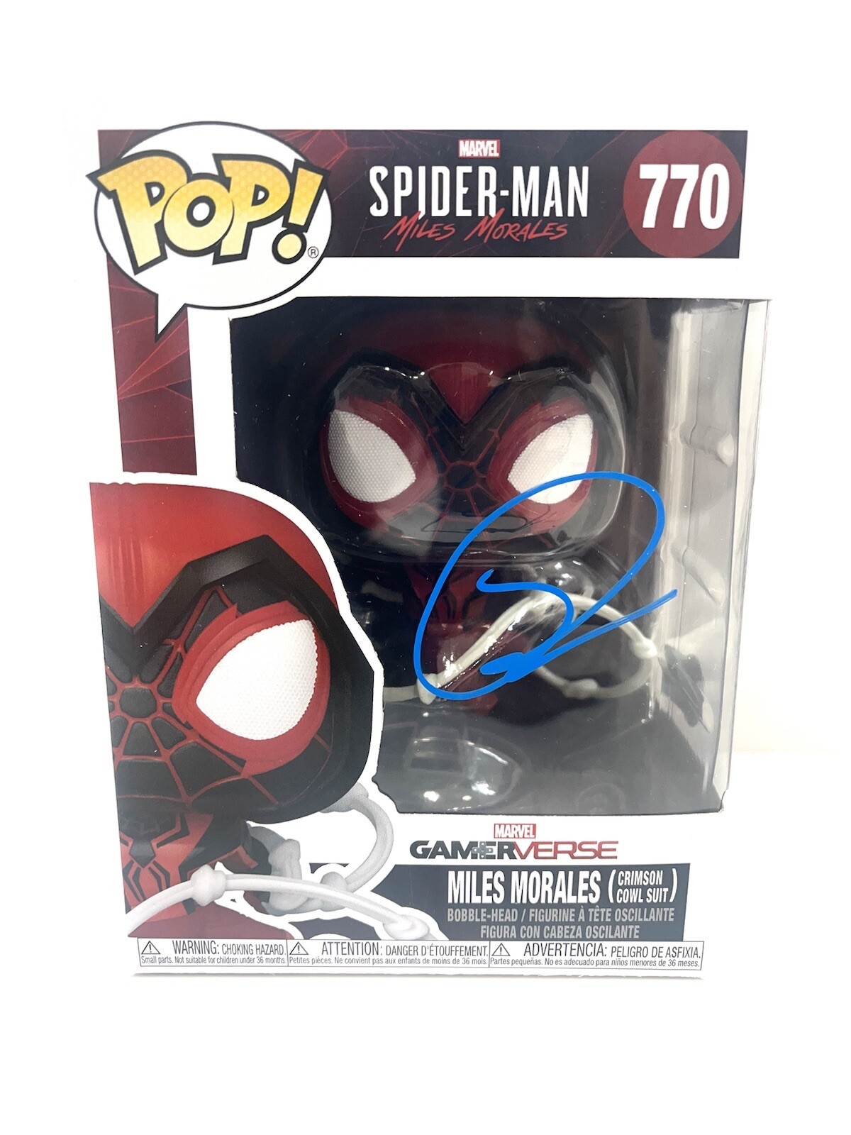 Shameik Moore Signed Spider-Man Miles Morales Funko Pop Beckett Cert BAS #770
