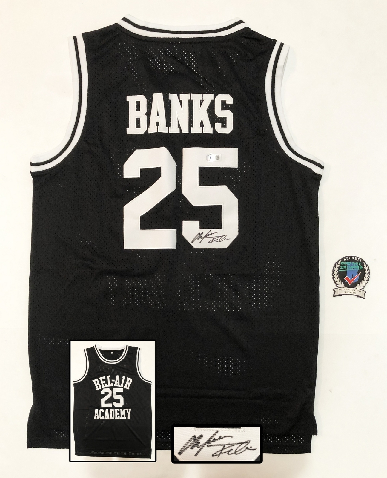 Alfonso Ribeiro Signed Jersey Beckett BAS Carlton Banks Fresh Prince of Bel A...
