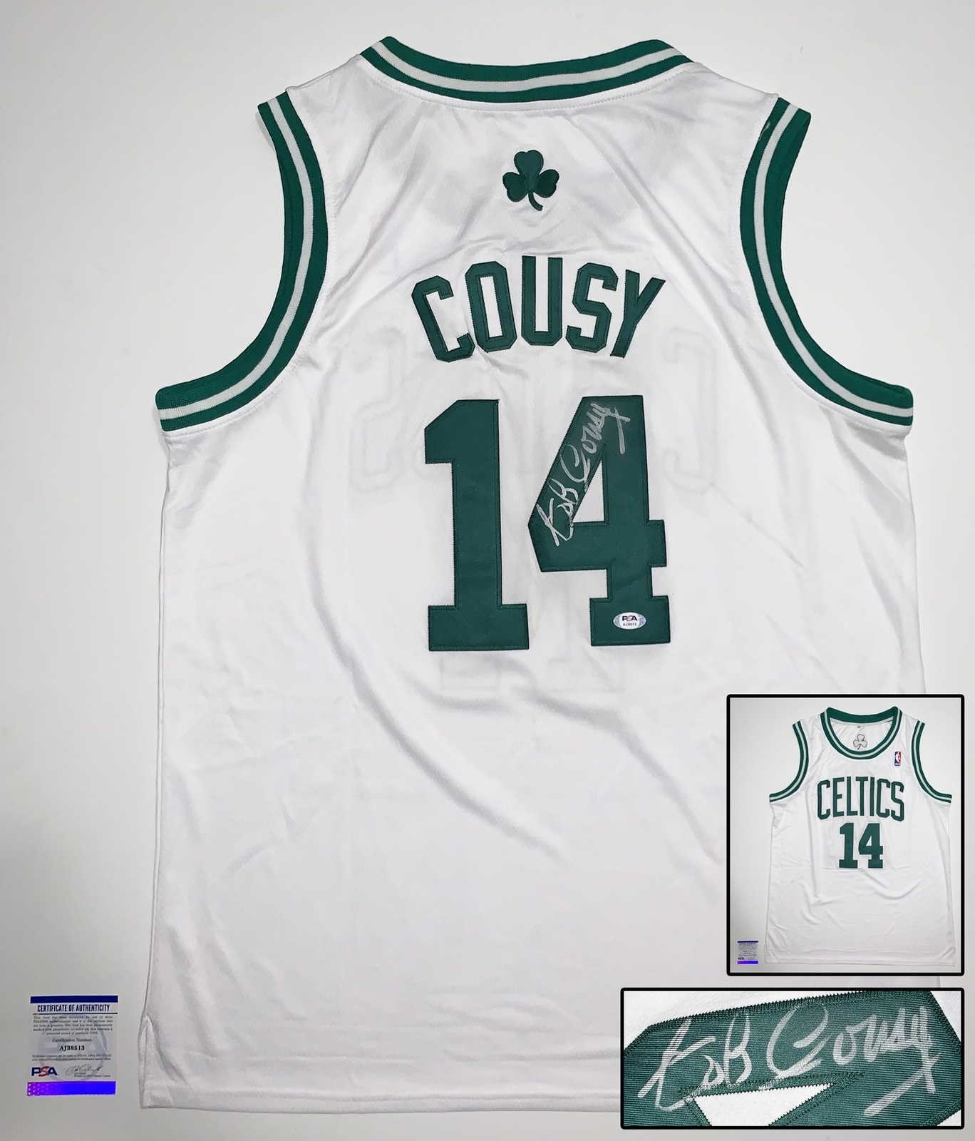 Boston Celtics Bob Cousy Signed Jersey PSA/DNA 2 COA
