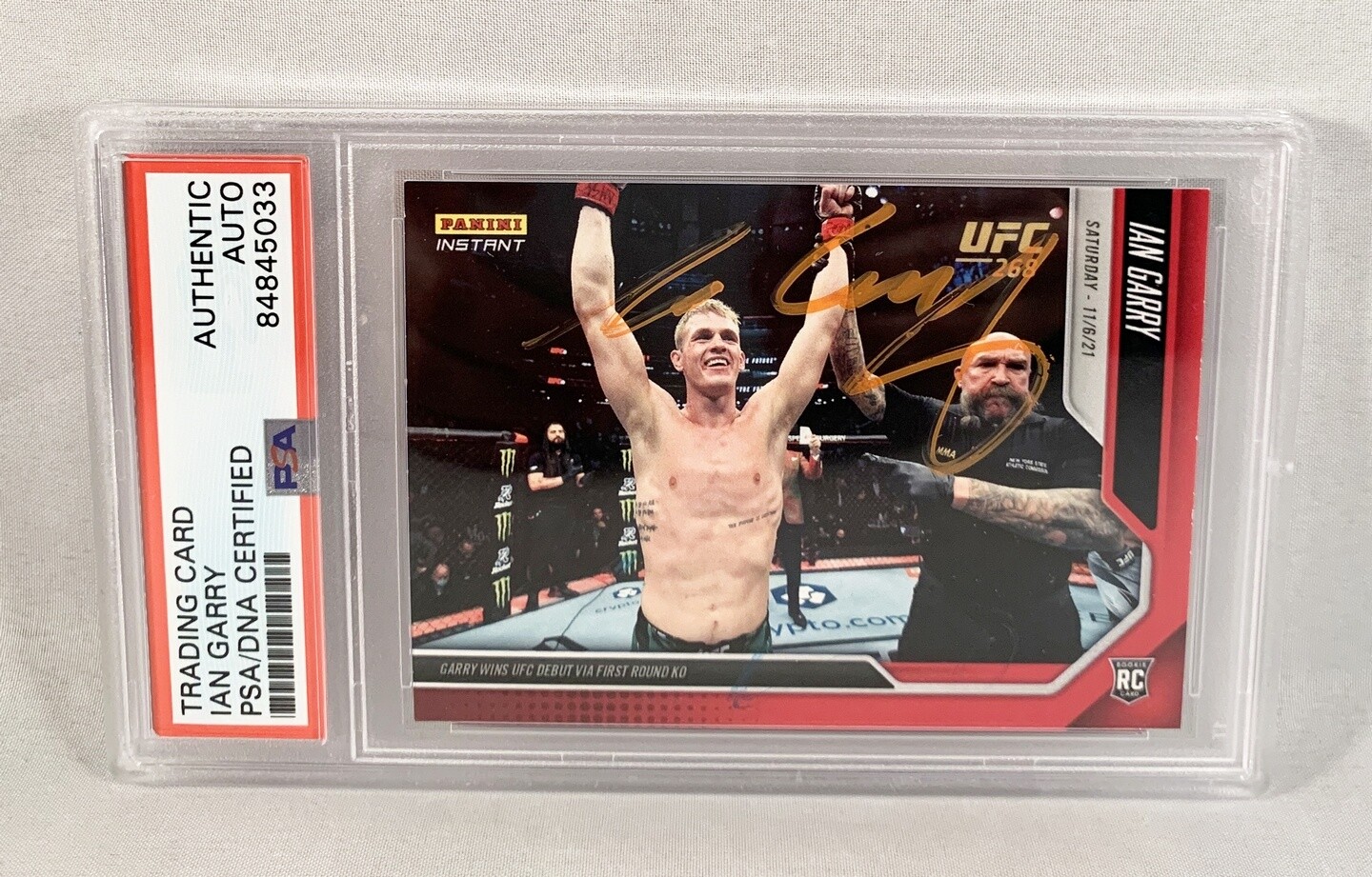 Ian Garry Signed Rookie Card 2021 Panini Instant #49 1 of 1802 PSA/DNA 3 COA
