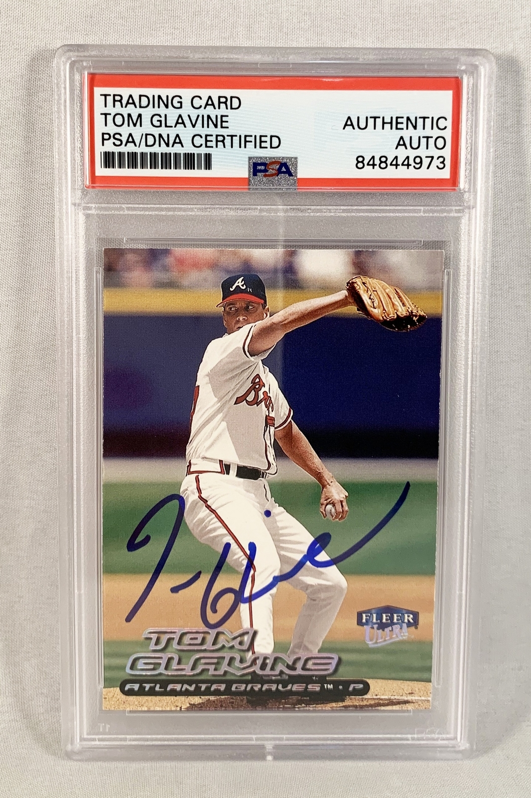 Tom Glavine Signed Trading Card 1999 Fleer Ultra #87 PSA/DNA COA
