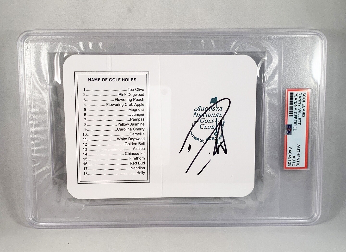 Danny Willett Signed Masters ScoreCard PSA/DNA 1 COA
