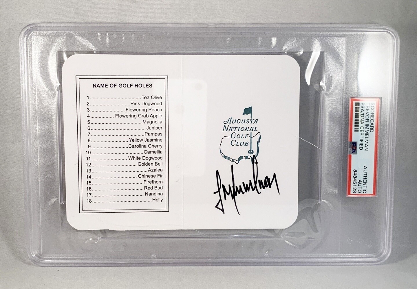 Trevor Immelman Signed Masters ScoreCard PSA/DNA COA
