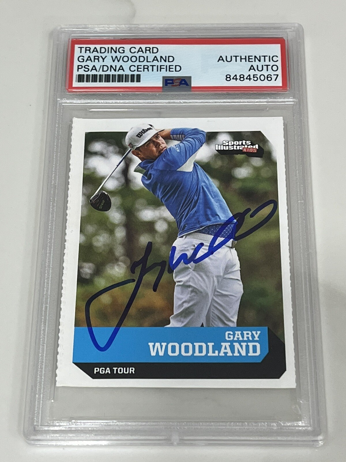 GARY WOODLAND SIGNED ROOKIE CARD AUTO Sports Illustrated SI Kids PGA PSA DNA #1
