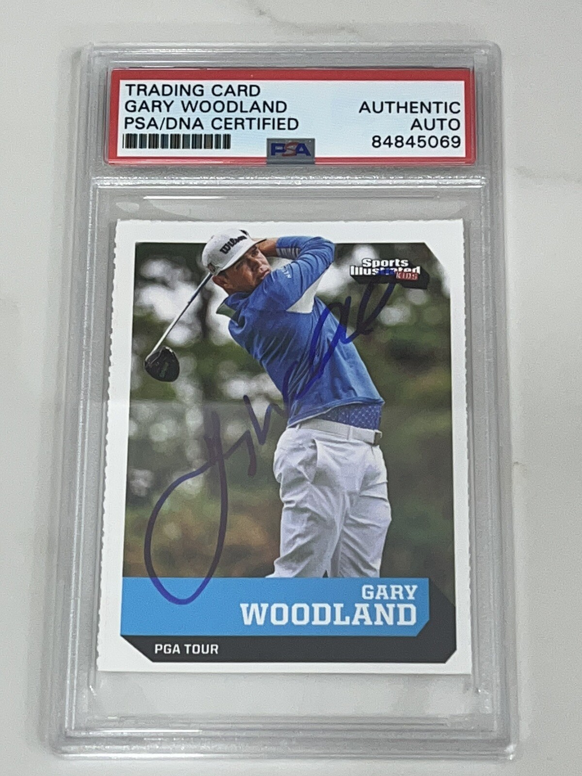 GARY WOODLAND SIGNED ROOKIE CARD AUTO Sports Illustrated SI Kids PGA PSA DNA #3
