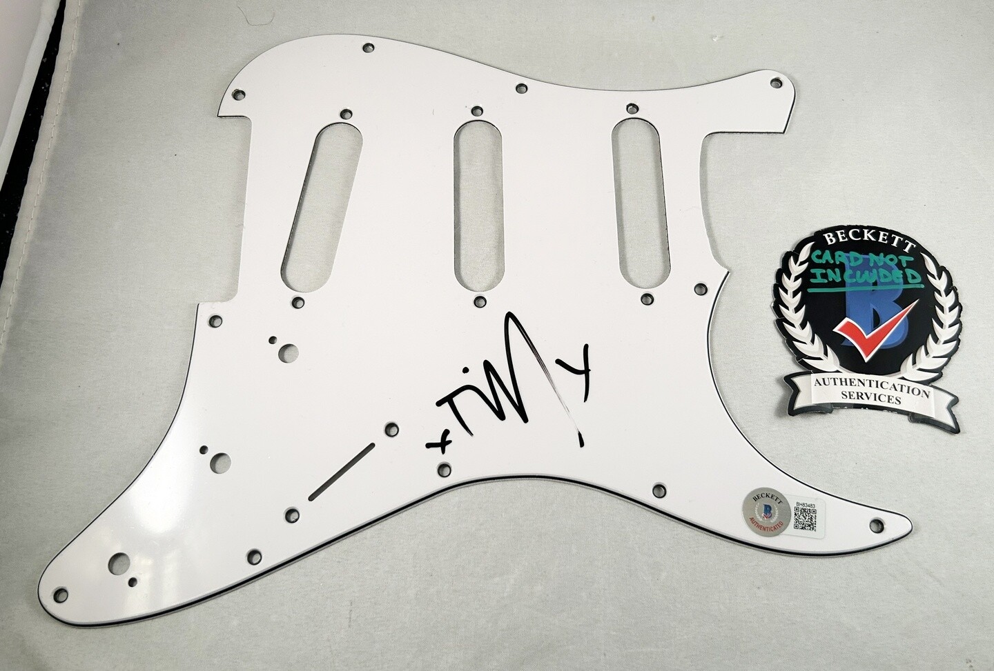 Tim McIlrath Signed Electric Pickguard Rise Against Beckett BAS 1 COA
