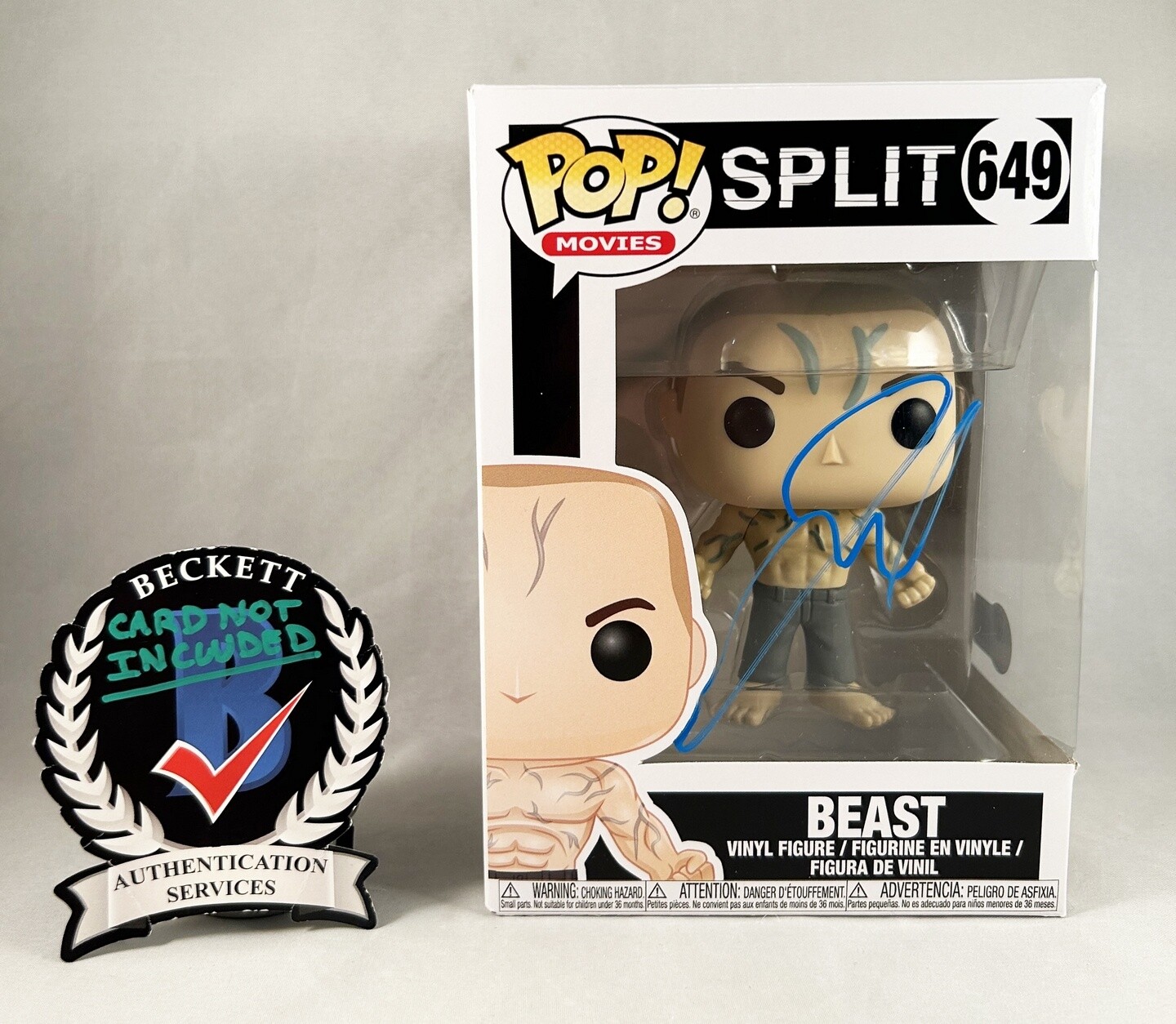 James McAvoy Signed Funko Pop Beast Split Beckett BAS 1 COA
