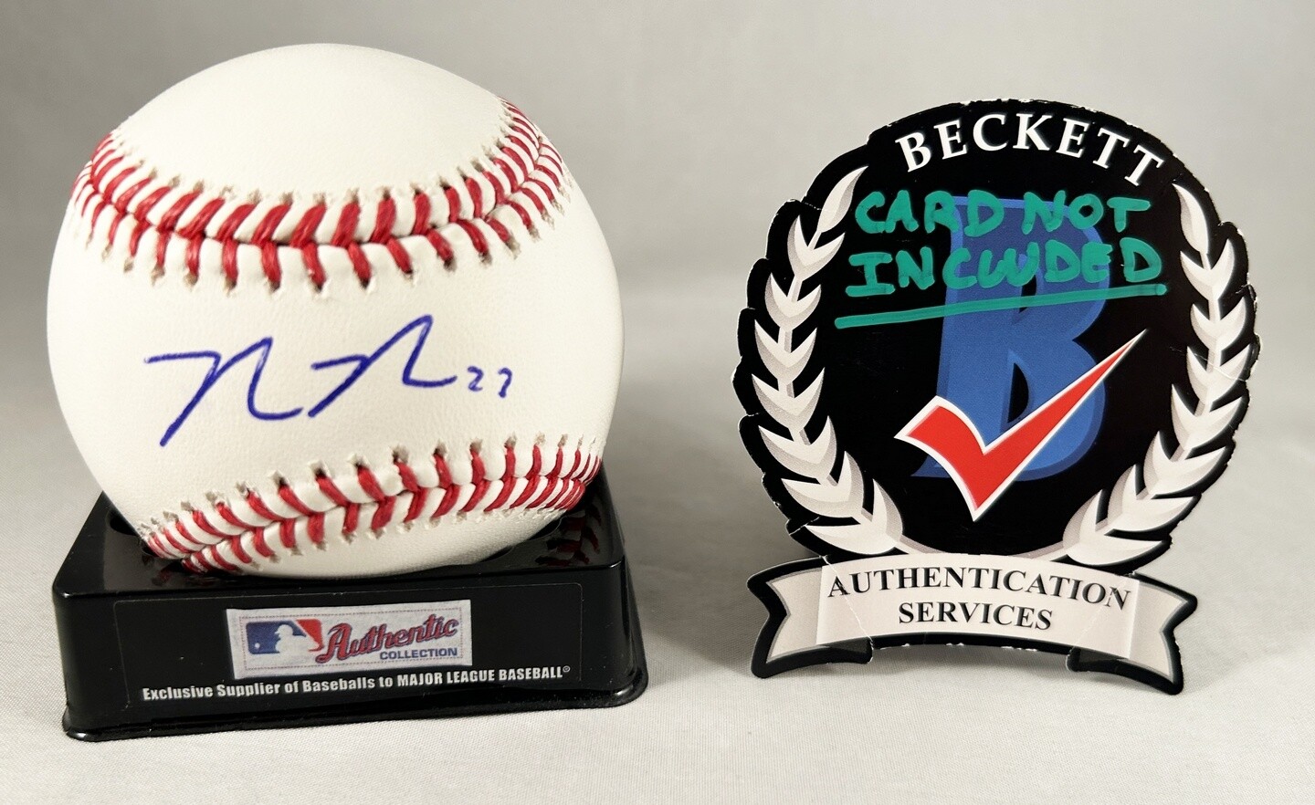 Max Meyer Signed Authentic MLB Baseball Miami Marlins Beckett BAS COA
