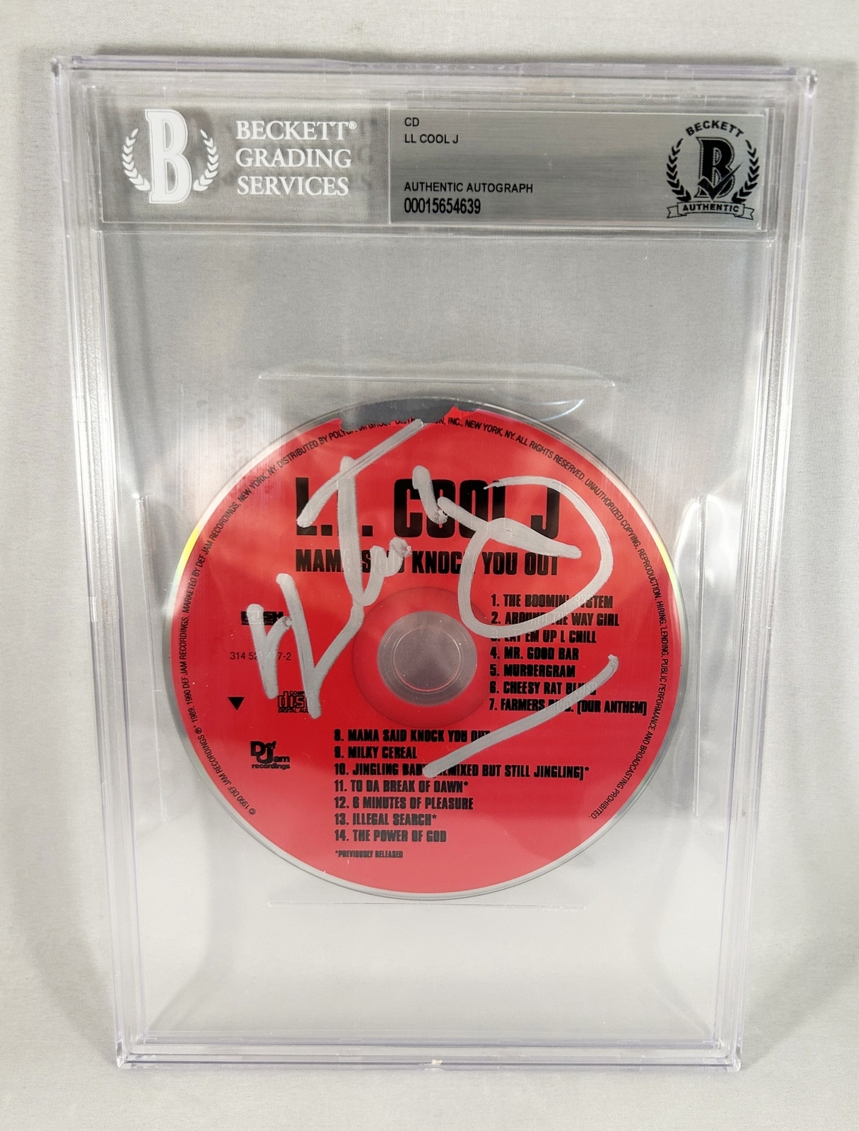 LL Cool J Signed CD Mama Said Knock You Out Beckett BAS COA
