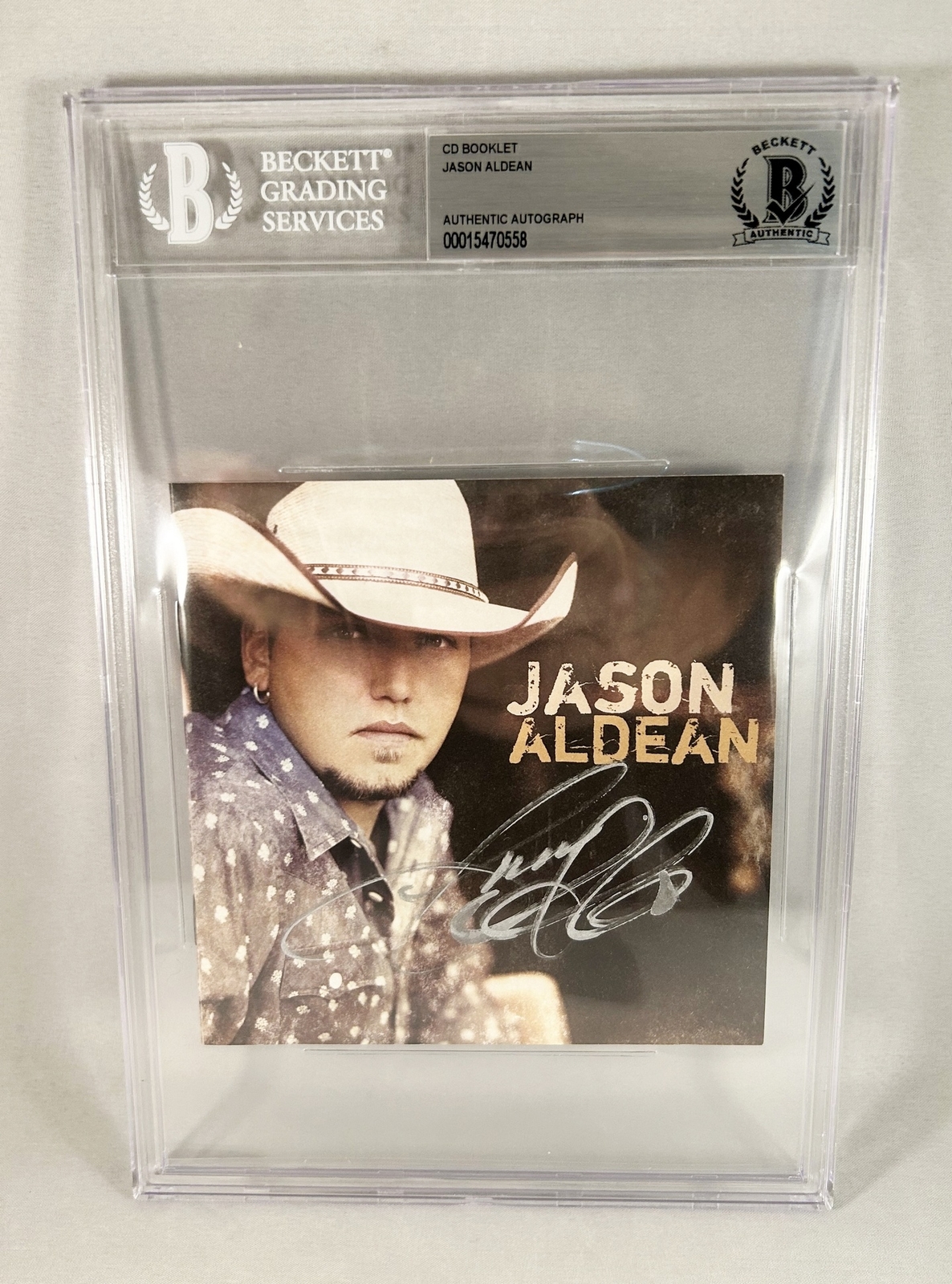 Jason Aldean Signed CD Cover Beckett BAS 1 COA
