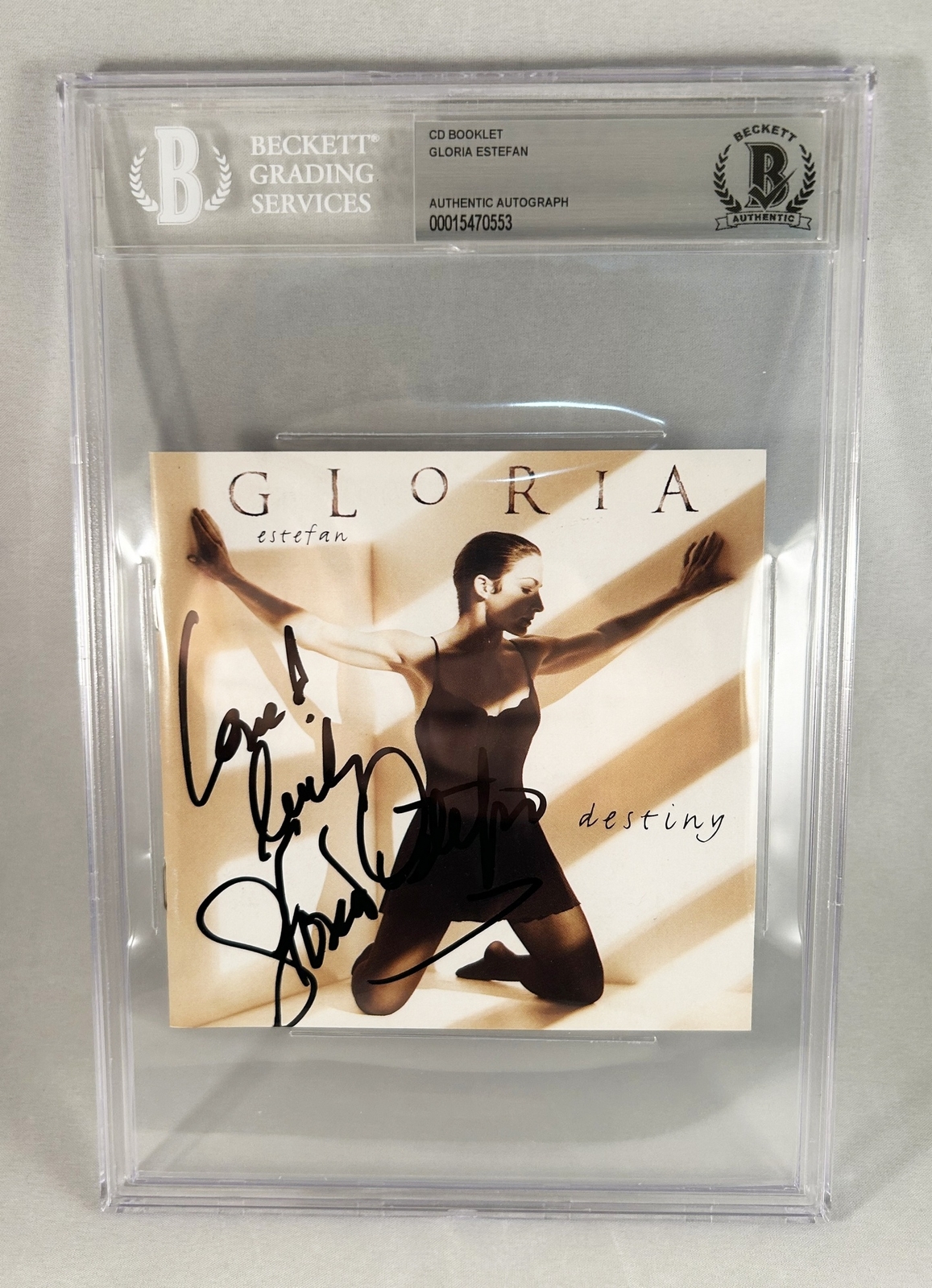 Gloria Estefan Signed CD Cover Beckett BAS 1 COA
