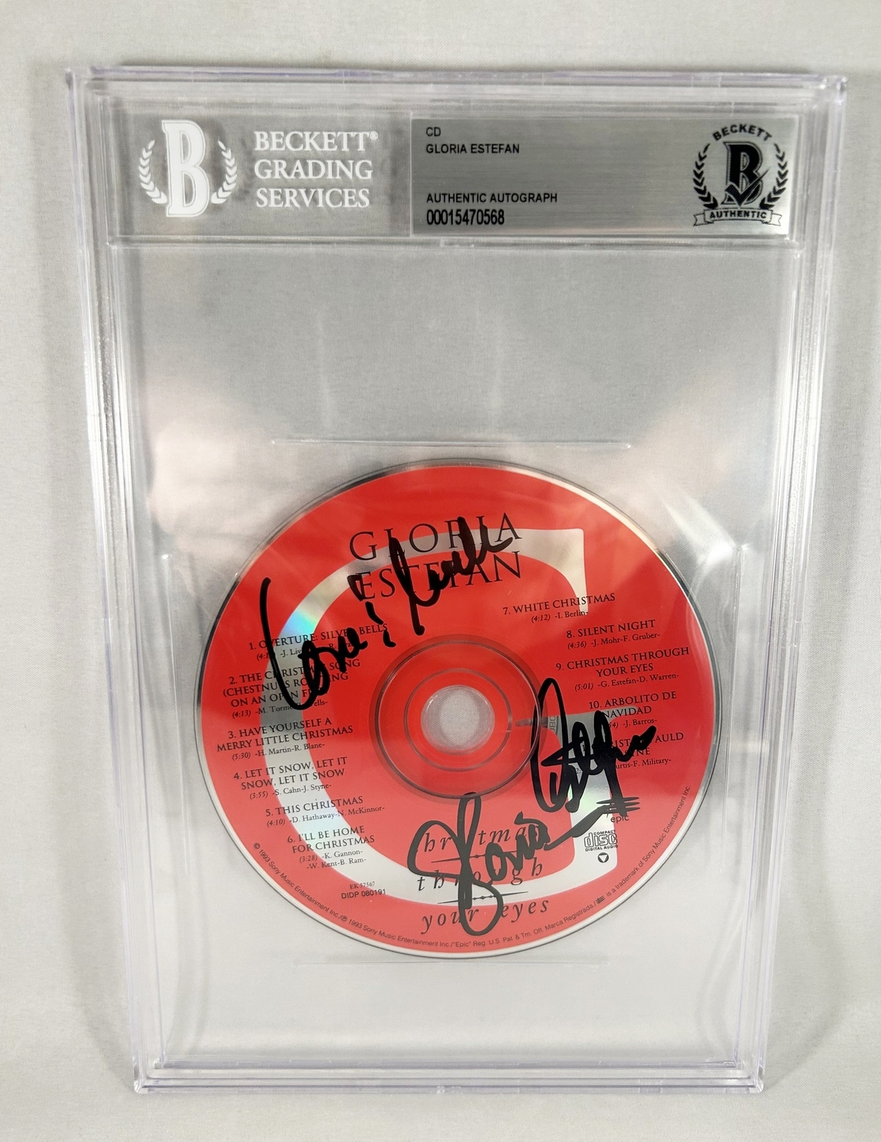Gloria Estefan Signed CD Beckett BAS 2 COA
