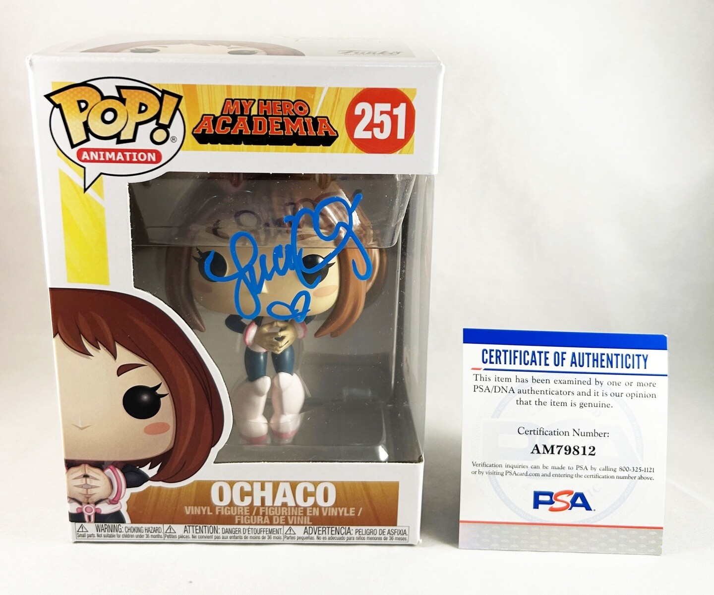 Luci Christian Signed Funko Pop Ochaco My Hero Academia PSA/DNA COA
